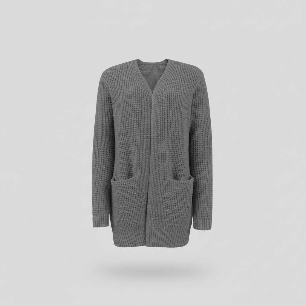 Cozy Black Long Cardigan | Women's Oversized Fashion
