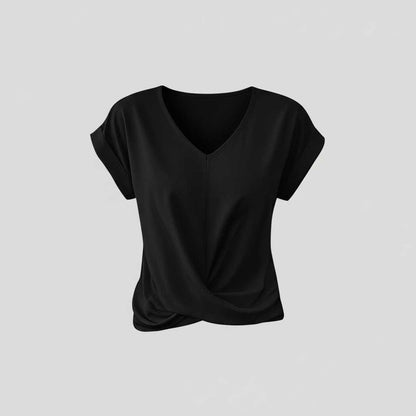 V-Neck Twist Women's Top | Casual Blouse for Women