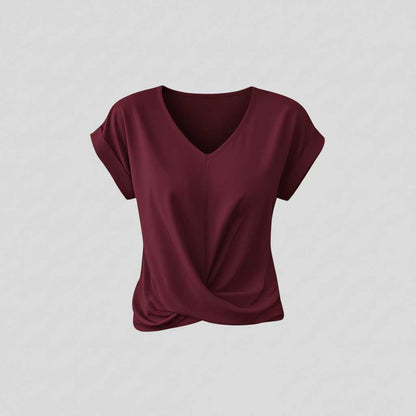V-Neck Twist Women's Top | Casual Blouse for Women