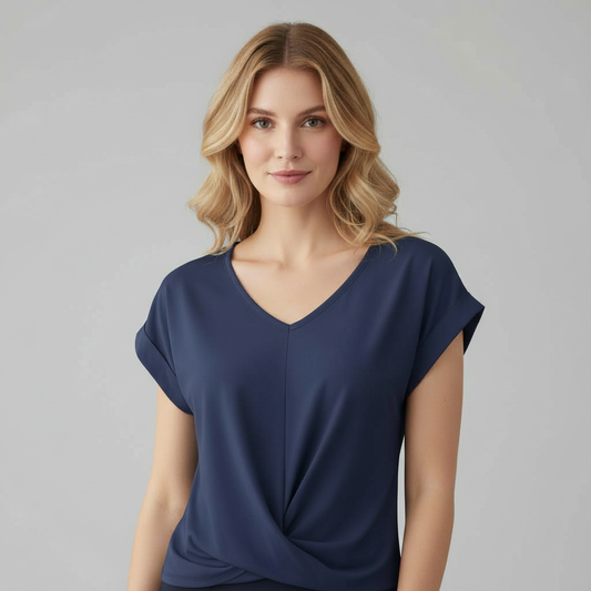 V-Neck Twist Women's Top | Casual Blouse for Women