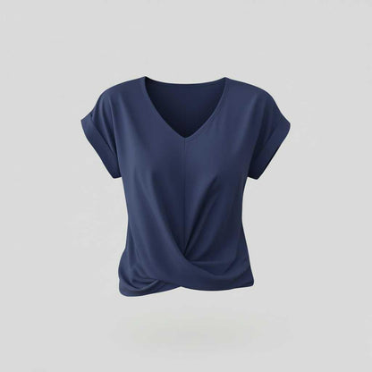 V-Neck Twist Women's Top | Casual Blouse for Women