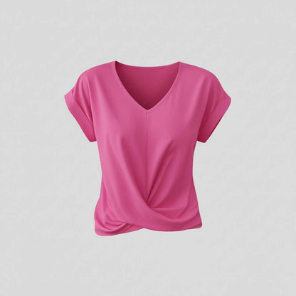 V-Neck Twist Women's Top | Casual Blouse for Women