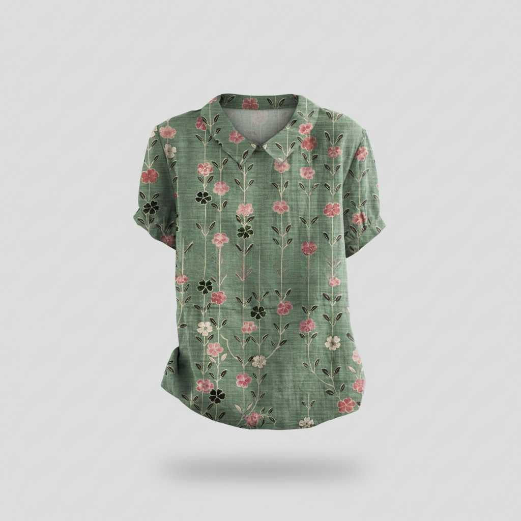 Vintage Floral Blouse | Women's Long Sleeve Casual Top