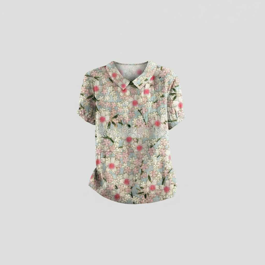 Vintage Floral Blouse | Women's Long Sleeve Casual Top