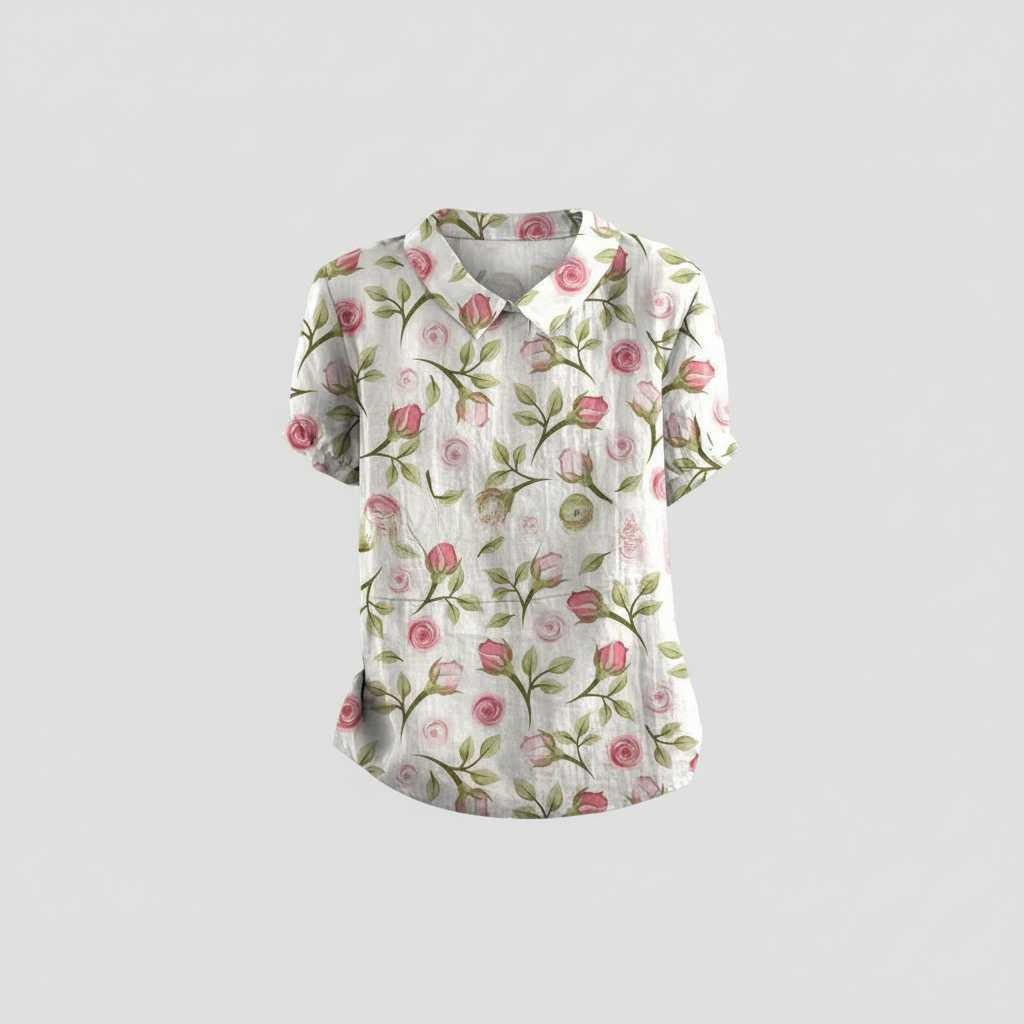 Vintage Floral Blouse | Women's Long Sleeve Casual Top