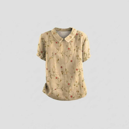 Vintage Floral Blouse | Women's Long Sleeve Casual Top