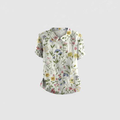 Vintage Floral Blouse | Women's Long Sleeve Casual Top
