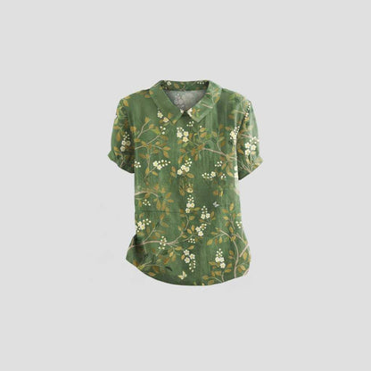 Vintage Floral Blouse | Women's Long Sleeve Casual Top