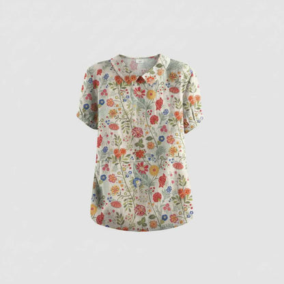 Vintage Floral Blouse | Women's Long Sleeve Casual Top