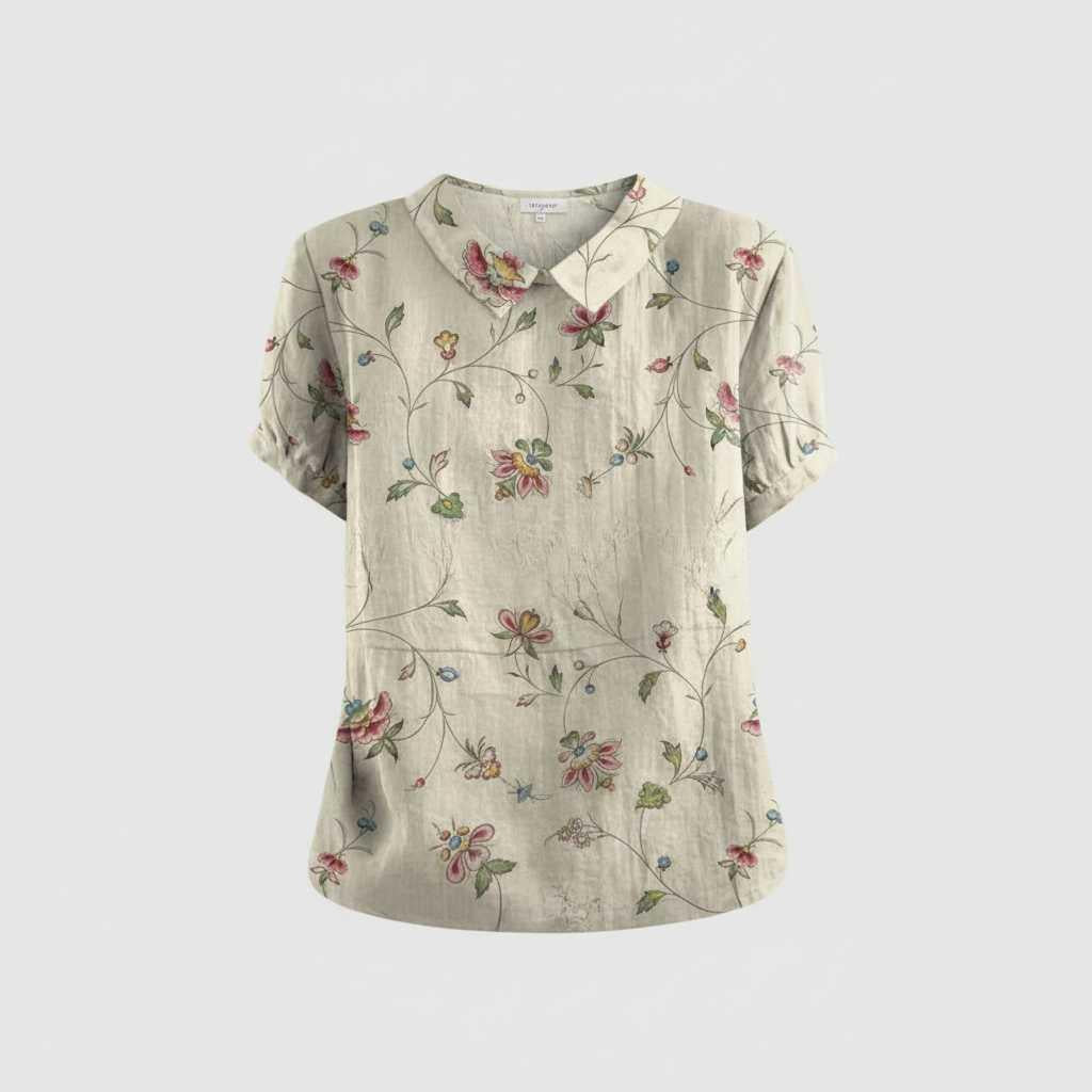 Vintage Floral Blouse | Women's Long Sleeve Casual Top