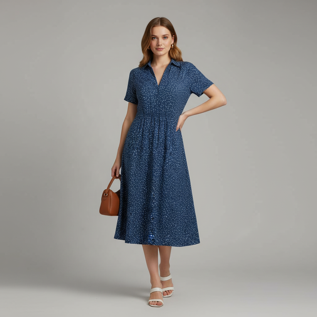 Women's Midi Shirt Dress | Summer Casual Dresses