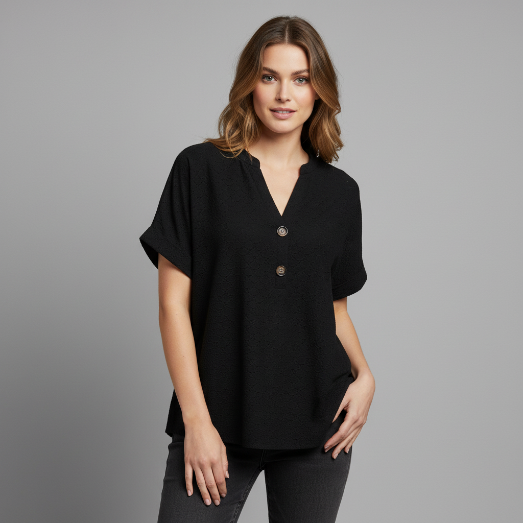 Women's V-Neck Short Sleeve Top | Casual Summer Wear